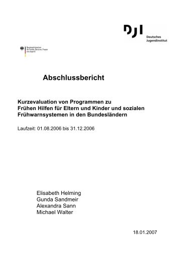 Abschlussbericht - Deutsches Jugendinstitut e.V.