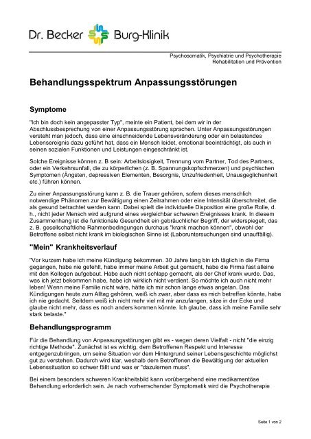 Was machen bei Anpassungsstörung? Was machen bei Anpassungsstörung?