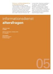 IDA aktuell gekürzt - Deutsches Zentrum für Altersfragen