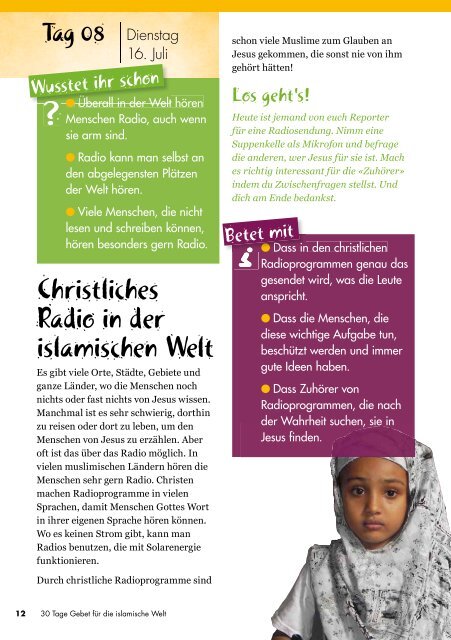 30 Tage Gebet 2013 - Spezialausgabe für Kinder und Familien