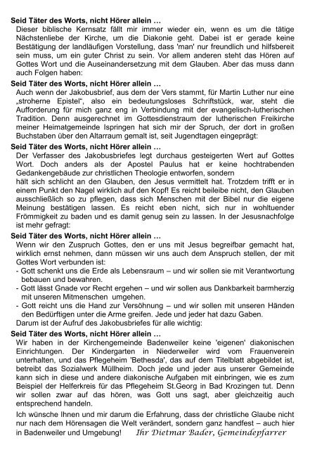 Gemeindebrief Sommer 2013 - Evangelischer Kirchenbezirk ...