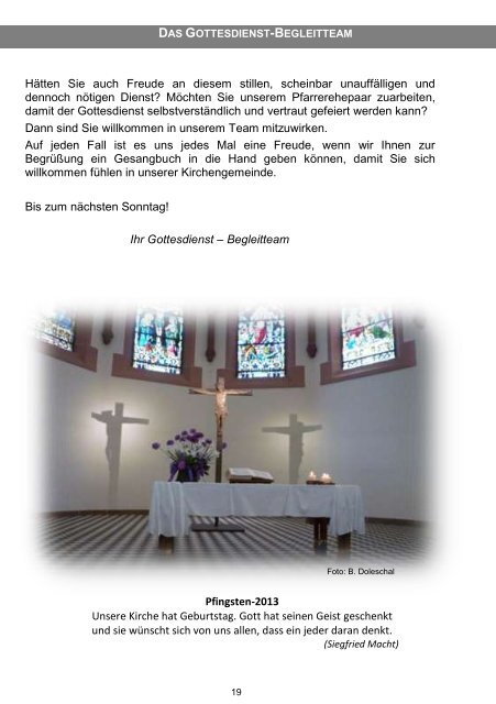 Gemeindebrief Sommer 2013 - Evangelischer Kirchenbezirk ...
