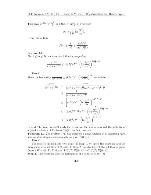 REGULARIZATION AND HOLDER TYPE ERROR ESTIMATES FOR ...