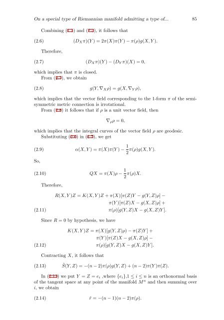 On a special type of Riemannian manifold admitting a type of semi ...