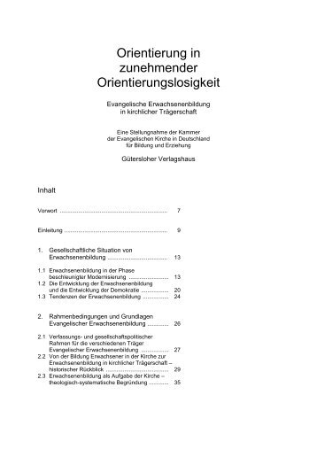 Orientierung in zunehmender Orientierungslosigkeit - Evangelische ...