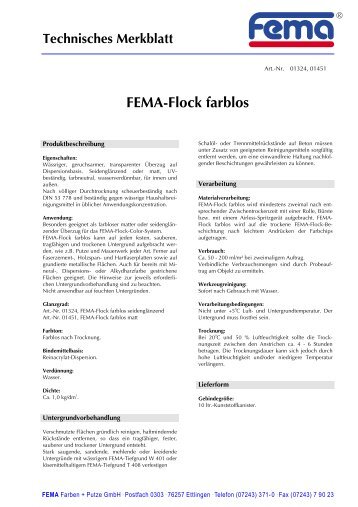 FEMA-Flock farblos - FEMA Farben + Putze GmbH