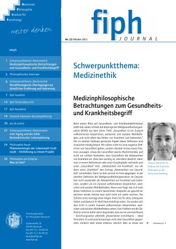 fiph-Journal - Forschungsinstitut für Philosophie Hannover