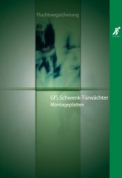 Schwenk-Türwächter Montageplatten - GfS