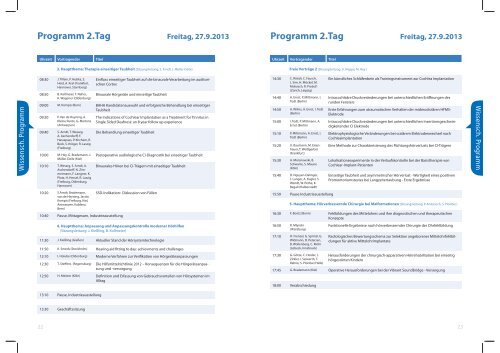 Programm und Abstracts - Deutsche Gesellschaft für Hals-Nasen ...