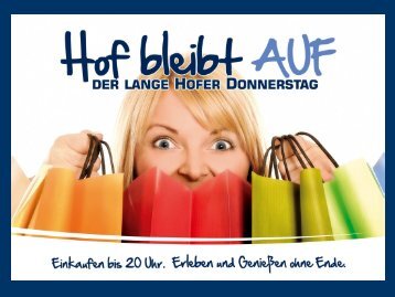 HOF BLEIBT AUF - Stadt Hof