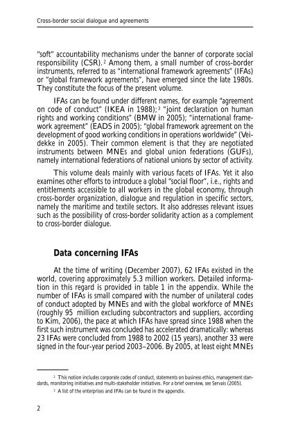 CROSS-BORDER SOCIAL DIALOGUE AND AGREEMENTS: An ...