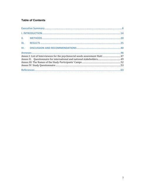 IOM - Assessment on the Psychosocial Needs of Haitians Affected ...