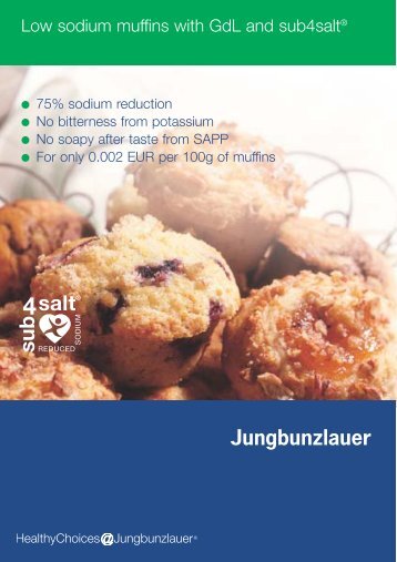 Low sodium muffins with GdL and sub4salt® - Jungbunzlauer