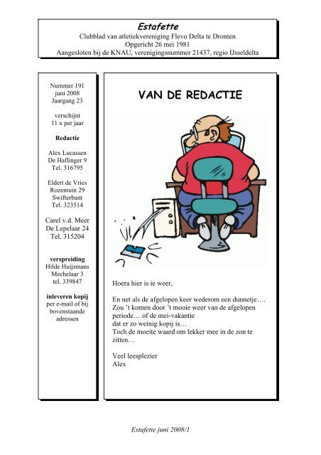 VAN DE REDACTIE - Flevo Delta