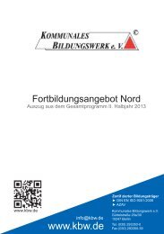 Regionalprogramm Nord - Kommunales Bildungswerk e.V.