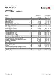 Spare parts price list Operator rails Comfort 211, 220.2 ... - Marantec