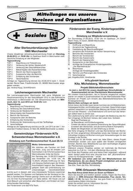 Amtliches Bekanntmachungsblatt der Gemeinde Merchweiler