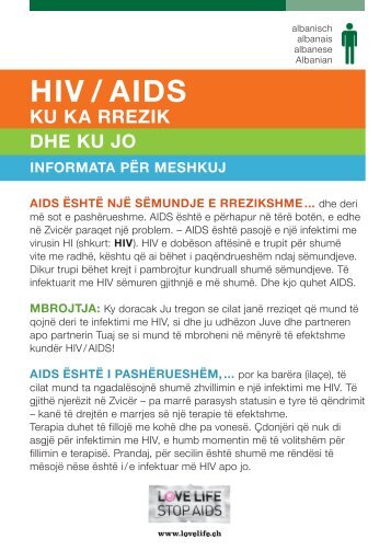 HiV / AiDS - Online Shop | Aids-Hilfe Schweiz