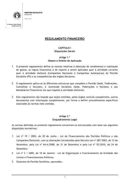 Regulamento Financeiro do Partido Socialista