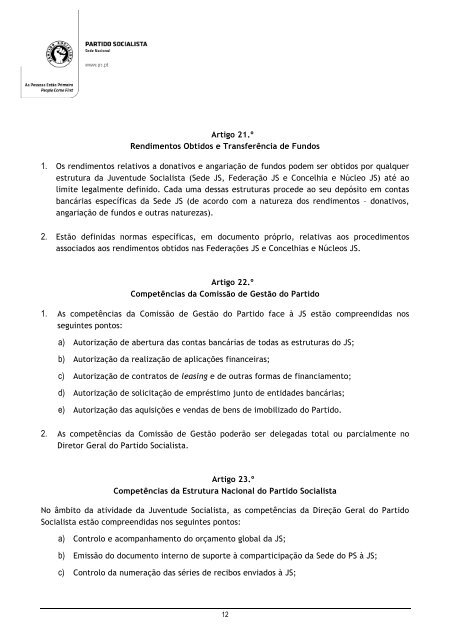 Regulamento Financeiro do Partido Socialista