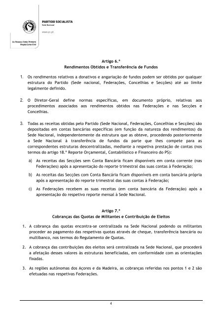 Regulamento Financeiro do Partido Socialista