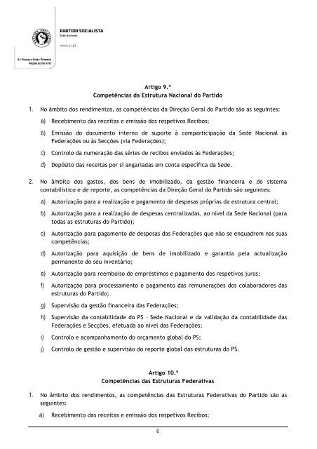 Regulamento Financeiro do Partido Socialista