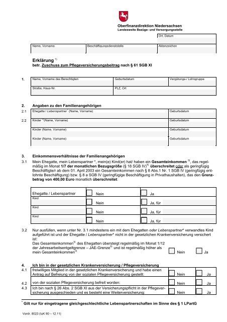 Erklärung (Arbeitnehmer/in) zum PV-Zuschuss nach § 61 SGB XI ...