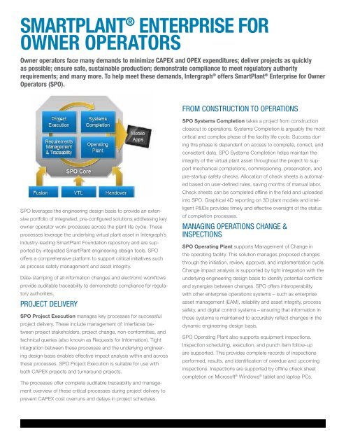 SPO Brochure - Intergraph