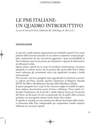 LE PMI ITALIANE: UN QUADRO INTRODUTTIVO - Intertic