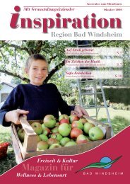 Oktober 2010:Layout 1 - Magazin Inspiration - Bad Windsheim