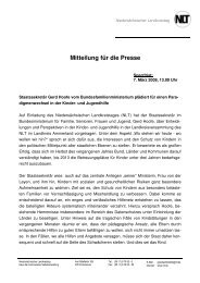 Staatssekretär Gerd Hoofe vom Bundesfamilienministerium plädiert ...