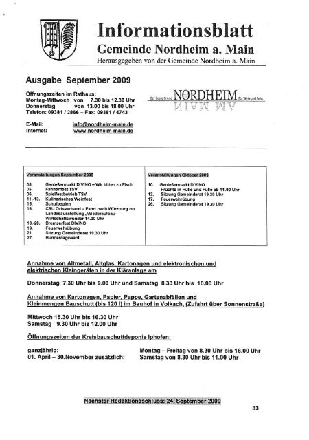 f0r atis Gemeinde Nordheim a. Main - Nordheim am Main