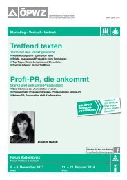 Treffend texten Profi-PR, die ankommt - ÖPWZ