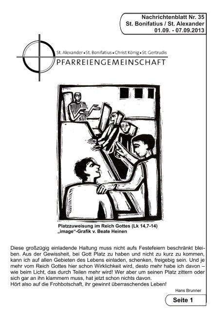 Ausgabe 2013_35.pdf - Pfarreiengemeinschaft Lingen-Süd