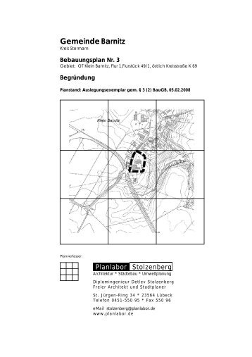 Gem. Barnitz, B-Plan 3 - Planlabor Stolzenberg