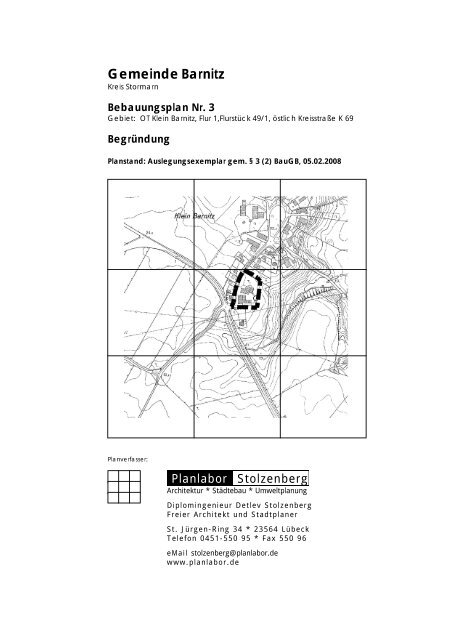 Gem. Barnitz, B-Plan 3 - Planlabor Stolzenberg