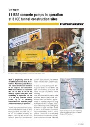 11 BSA concrete pumps in operation at 3 ICE tunnel ... - Putzmeister