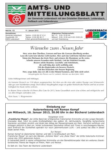 Amts- und Mitteilungsblatt 2013_01_11 - Leidersbach