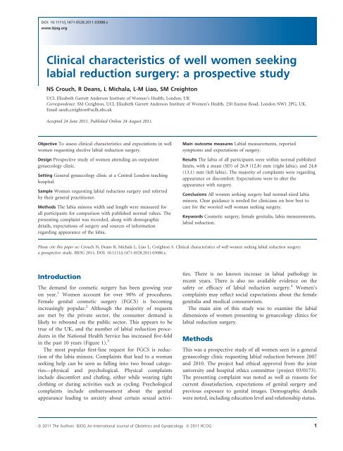 Libial Reduction Labial Reduction