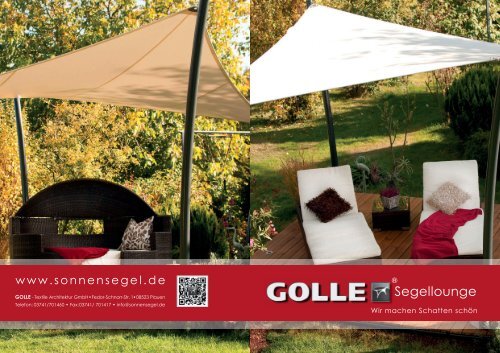 Segellounge - Flyer - Sonnensegel