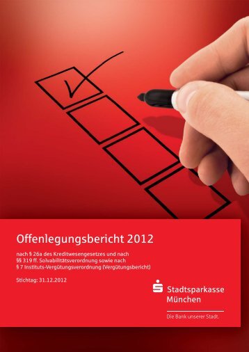 Offenlegungsbericht 2012 - Stadtsparkasse München