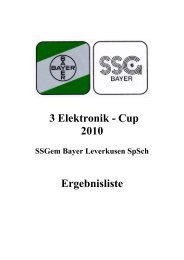 3 Elektronik - Cup 2010 Ergebnisliste - SSG Bayer Leverkusen e.V.