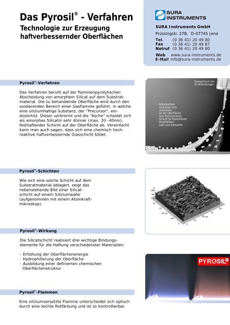 Das Pyrosil - Verfahren - SURA Instruments