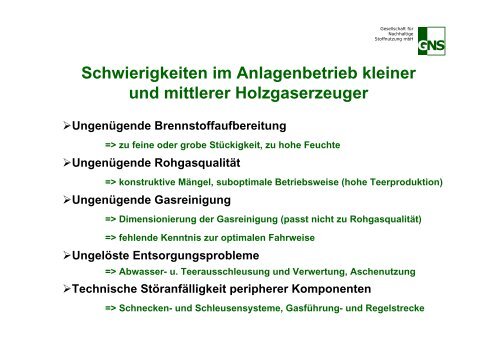 Gaserzeugung aus fester Biomasse – Marktfähigkeit heute