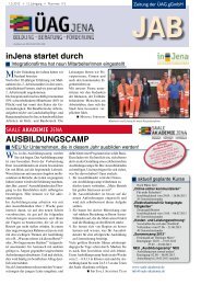 inJena startet durch AUSBILDUNGSCAMP - ÜAG Jena