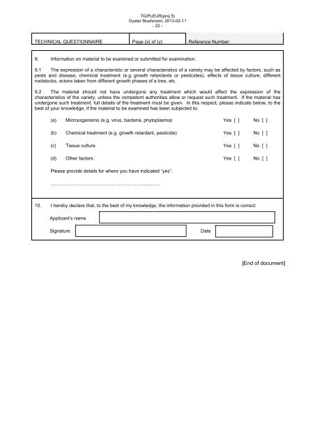 (Pleurotus ostreatus (Jacq.) P. Kumm.) - International Union for the ...