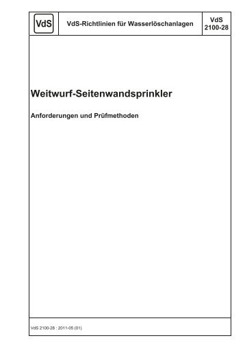 Weitwurf-Seitenwandsprinkler - VdS