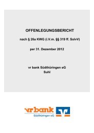 Jahresbericht 2009 Vr Bank Sudthuringen Eg