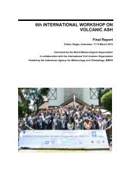 6th INTERNATIONAL WORKSHOP ON VOLCANIC ASH - WMO