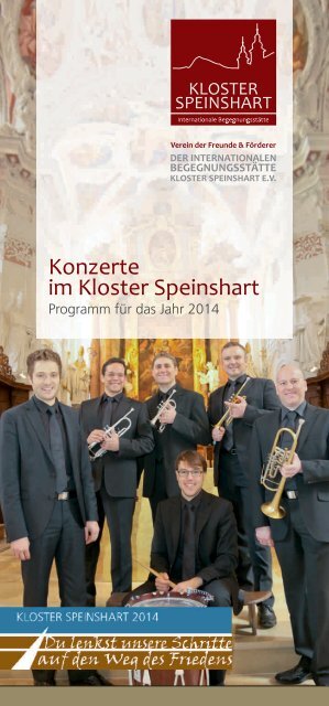 Konzerte 2014 - 1. Auflage - Kloster Speinshart